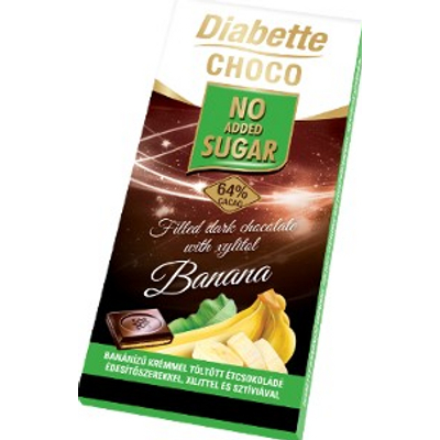 Diabette Nas banán ízű krémmel töltött étcsokoládé 80g /10/