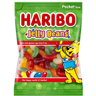Haribo Jelly Beans drazsé 85 g zselés gyümölcs ízű 