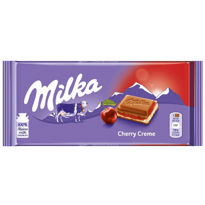 Milka Meggyes tejcsokoládé 100g /22/