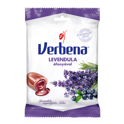 Verbena cukorka 60 g levendula áfonyával (min.rendelés 20db)           