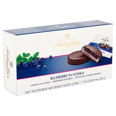 Anthon Berg marcipán tallér Áfonya Vodkában 220g