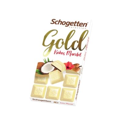 Schogetten Gold Fehércsokoládé Kókusszal és Mandulával 100g