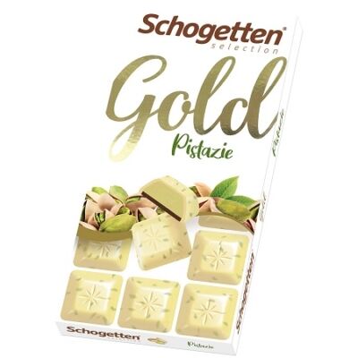 Schogetten Gold Fehércsokoládé Pisztáciával 100g 
