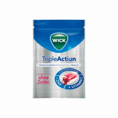 Wick Triple Action torokcukorka cukormentes 72g