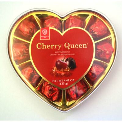 Cherry Queen konyakmeggy szívdoboz 125g 