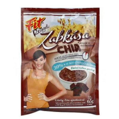  Fit reggeli zabkása Chia maggal és étcsokoládéval ízesítve 65g/ 20/